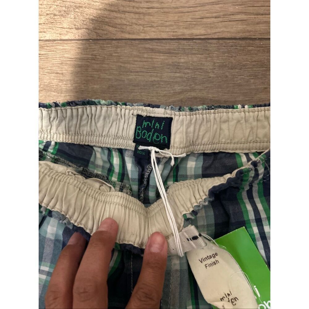 NWT New MINI BODEN 12Y Plaid Cargo Pants - Picture 4 of 6